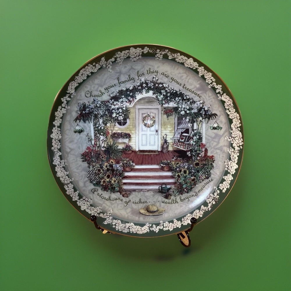 Bradford Exchange Cherish Your Family Welcome Home Collector Plate Glenna King